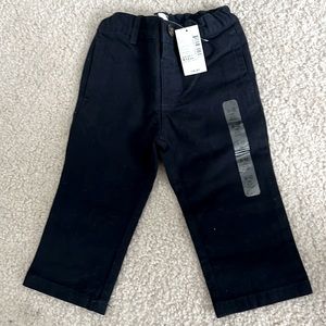 New Flat Front 9-12 Months Blue Khakis